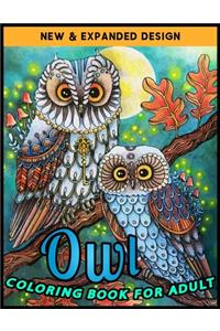Owl COLORING BOOK FOR ADULT