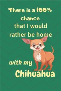 There is a 100% chance that I would rather be home with my Chihuahua