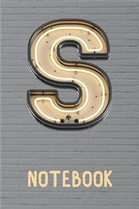 S Initial Letter Notebook