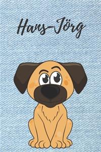 personalisiertes Notizbuch Hunde / Malbuch / Kritzelbuch / Tagebuch / Notizheft / Journal / DIN A5 / Geschenke Hans-Jörg