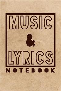 Music and Lyrics Notebook on a background of sand
