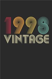 Vintage notebook paper 1998 Birthday 22th Gift