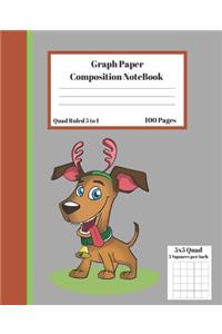 Graph Composition Notebook 5 Squares per inch 5x5 Quad Ruled 5 to 1 100 Sheets