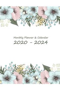 Monthly Planner & Calendar 2020-2024