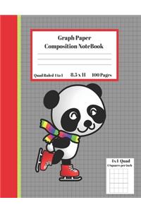 Graph Composition Notebook 4 Squares per inch 4x4 Quad Ruled 4 to 1 / 8.5 x 11 100 Sheets