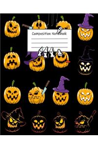 Halloween Abstract Pattern Volume 9 College Ruled Journal