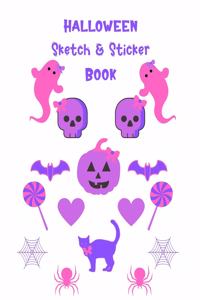 Halloween Sketch and Sticker Book