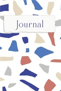Modern Terrazzo 6 x 9 inch Journal, 200 Pages, Wide Ruled, Soft Cover