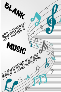 Blank Sheet Music Notebook