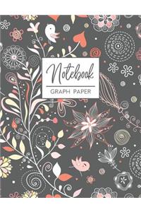 Floral Graph Paper Notebook