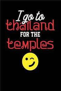 I Go to Thailand for the Temples: Black, Yellow & Red Design, Blank College Ruled Line Paper Journal Notebook for Ladies and Guys. (Valentines and Sweetest Day 6 X 9 Inch Composition