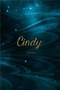 Cindy Journal: Personalized Name Journal or Diary Notebook For Women To Write In, Gold Plated Name (Gift Journal)