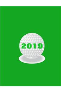 Golfer's 2019 Daily Diary/Organizer: Golf Theme