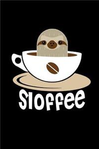 Sloffee: This Is a Blank, Lined Journal That Makes a Perfect Sloth and Coffee Lover's Gift for Men or Women. It's 6x9 with 120 Pages, a Convenient Size to Write Things In.