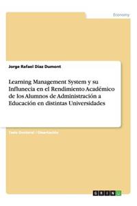 Learning Management System y su Influnecia en el Rendimiento Académico de los Alumnos de Administración a Educación en distintas Universidades