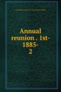 Annual reunion . 1st- 1885-