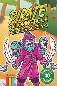 Pirate Coloring Book for Kids Ages 4-8
