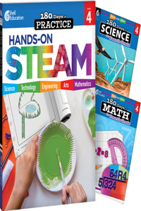 180 Days Steam, Science, & Math Grade 4: 3-Book Set