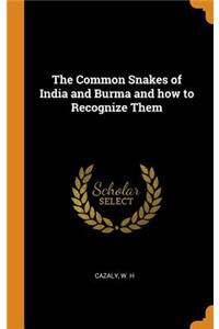 The Common Snakes of India and Burma and how to Recognize Them