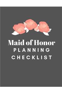 Maid Of Honor Planning Checklist
