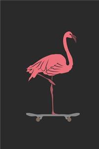 Flamingo With Skateboard