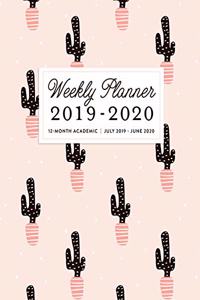 Weekly Planner 2019 - 2020 12-Month Academic, July 2019 - June 2020