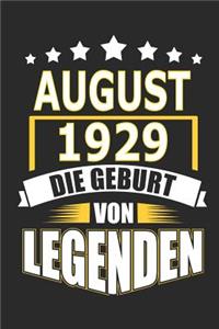 August 1929 Die Geburt von Legenden