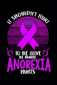 It shouldn't hurt to be alive be aware anorexia hurts