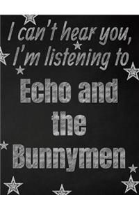 I can't hear you, I'm listening to Echo and the Bunnymen creative writing lined notebook