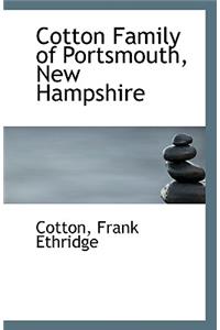 Cotton Family of Portsmouth, New Hampshire