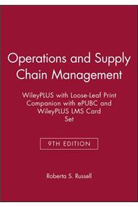Operations and Supply Chain Management 9e Wileyplus with Loose-Leaf Print Companion with Epubc and Wileyplus Lms Card Set