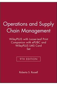 Operations and Supply Chain Management 9e Wileyplus with Loose-Leaf Print Companion with Epubc and Wileyplus Lms Card Set