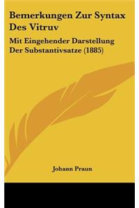 Bemerkungen Zur Syntax Des Vitruv