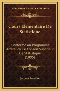 Cours Elementaire de Statistique