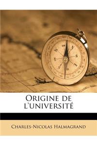 Origine de l'université