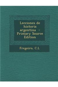 Lecciones de Historia Argentina