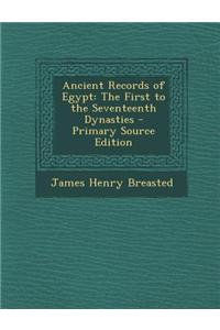 Ancient Records of Egypt