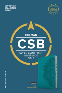 CSB Super Giant Print Reference Bible, Teal Leathertouch, Indexed