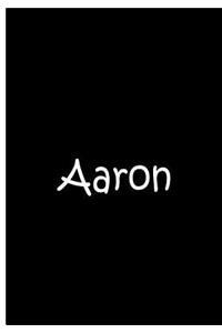 Aaron - Black Personalized Notebook / Journal / Lined Pages / Soft Matte