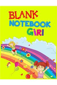 Blank Notebook Girl