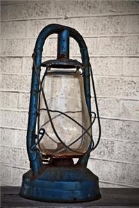 Cool Vintage Blue Oil Lamp Journal