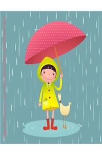 Happy Rain Friend 2017-2018 18 Month Academic Planner with Motivational Quotes