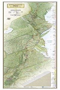 National Geographic Appalachian Trail Wall Map in Gift Box (18 X 48 In)