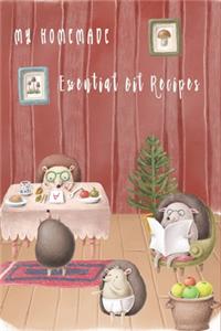 My Homemade Essential Oil Recipes Cute Hedgehog Family Cover