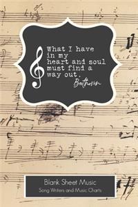 Beethoven What I have in my heart and soul must find a way out Sheet Music
