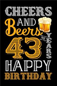 Cheers And Beers To 43 Years Happy Birthday