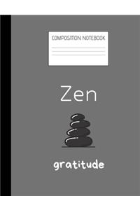 Zen gratitude Composition Notebook