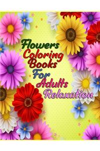 Flowers coloring books for adults relaxation