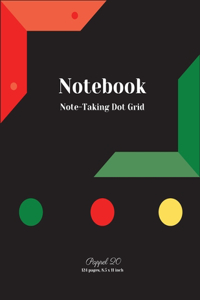 Notebook Note-Taking Dot Grid-124 pages- 8.5x11-Inches