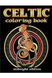 Celtic Coloring Book Midnight Edition